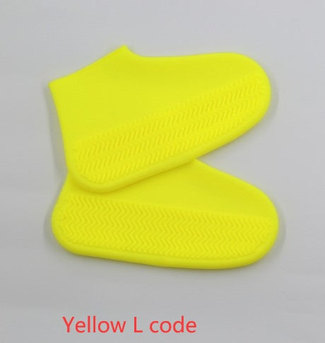 Men and women hiking slip wearable easy to carry silicone rain boots Yellow L code L