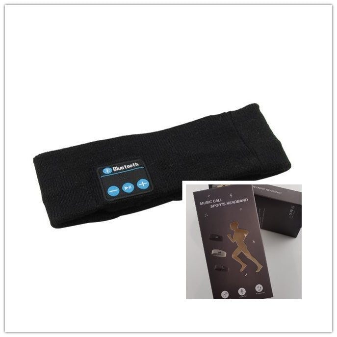 Wireless Bluetooth Headband Outdoor Fitness Yoga Headband Black1 with box