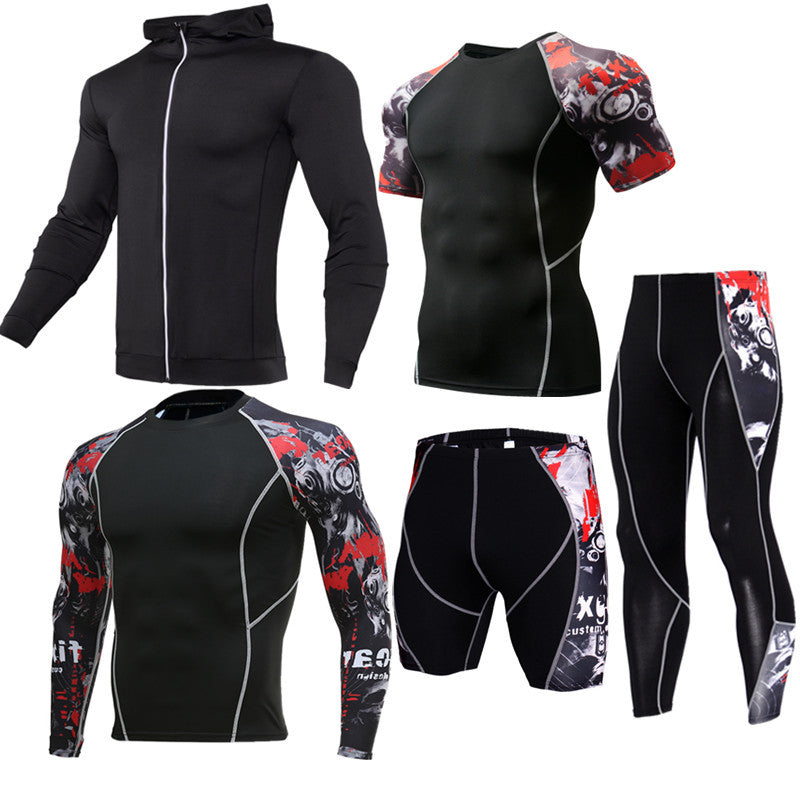 Sportswear quick-drying running suit RedQB Q5 pcs