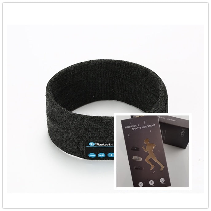 Wireless Bluetooth Headband Outdoor Fitness Yoga Headband Dark Grey1 with box