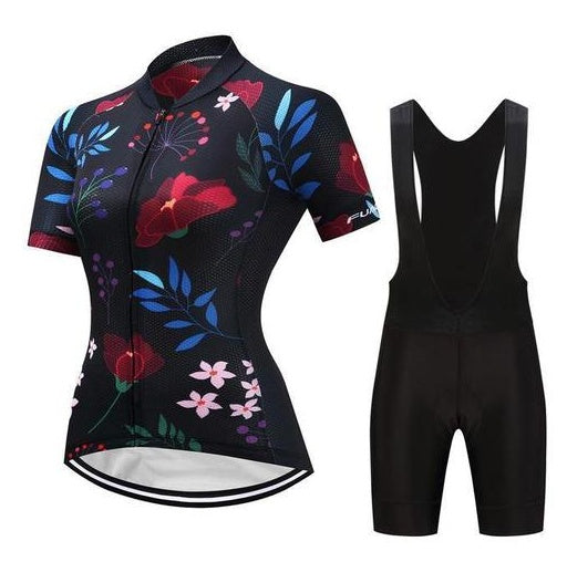 Cycling Kit - BlackFlower Black strap