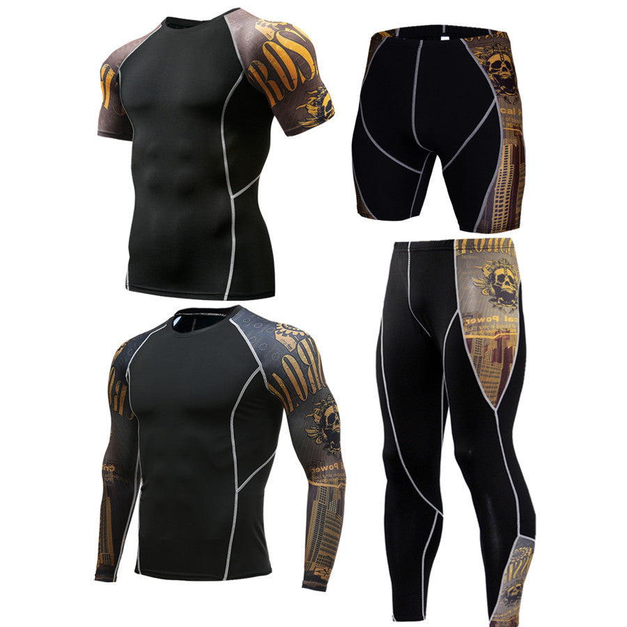 Sportswear quick-drying running suit YellowA Q4 pcs