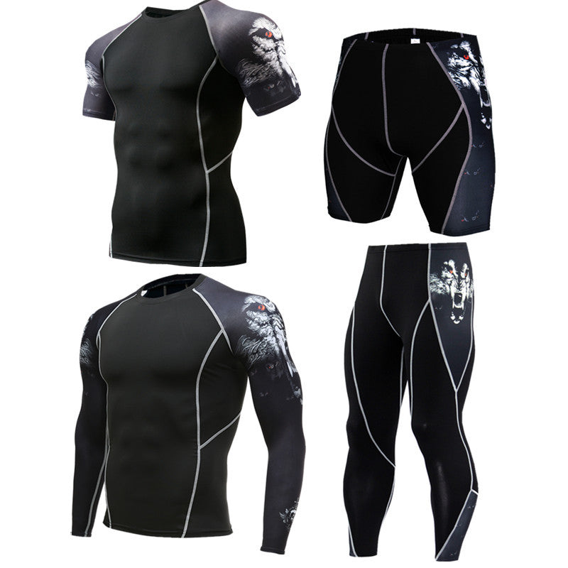 Sportswear quick-drying running suit GreyA Q4 pcs