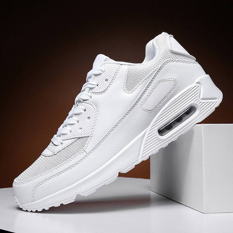 Student Air Cushion Shoes Platform Running Shoes White