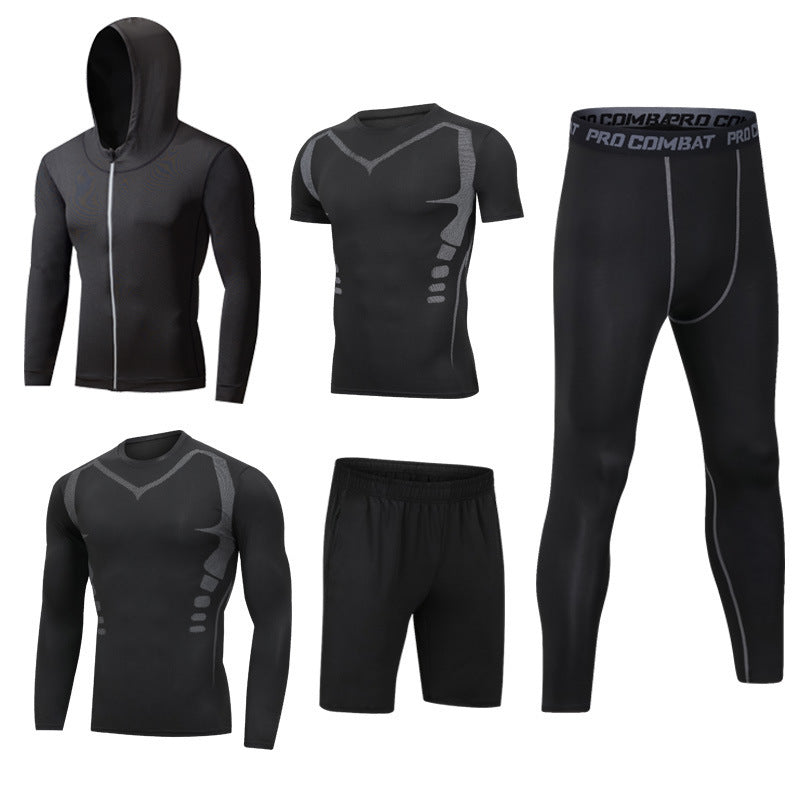 New 5-piece quick drying suit for leisure sports gym 9style