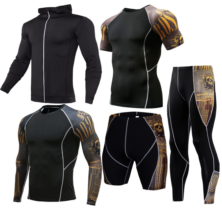 Sportswear quick-drying running suit YellowB Q5 pcs