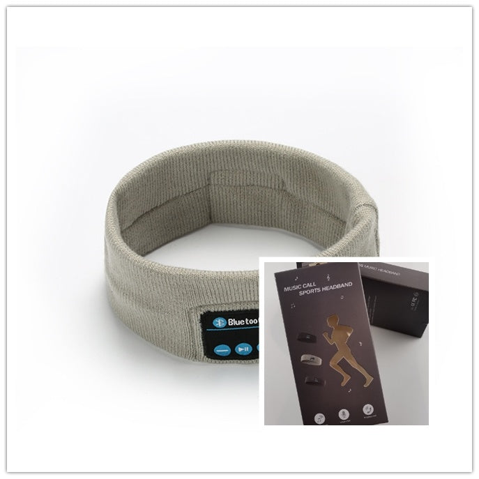 Wireless Bluetooth Headband Outdoor Fitness Yoga Headband Grey1 with box