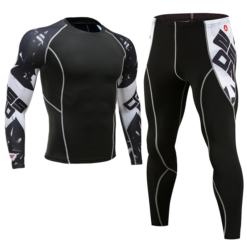 Sportswear quick-drying running suit White Q2 pcs