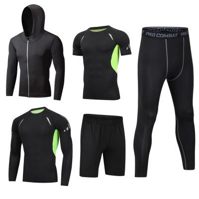 New 5-piece quick drying suit for leisure sports gym 5style