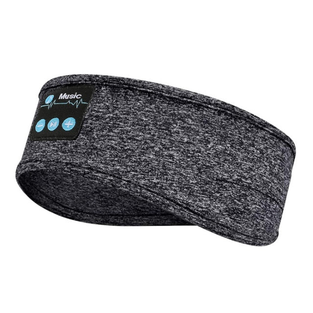 Wireless Bluetooth V5.0 Sports Headband With Music Call Stereo Shading Sleep Headband Grey3PC