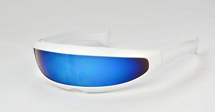 Outdoor sports sunglasses White and blue