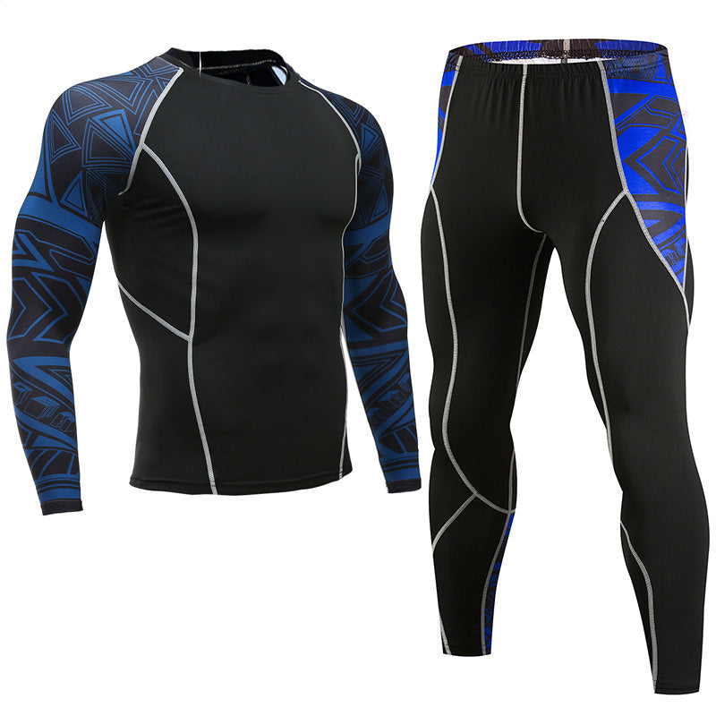 Sportswear quick-drying running suit Blue Q2 pcs