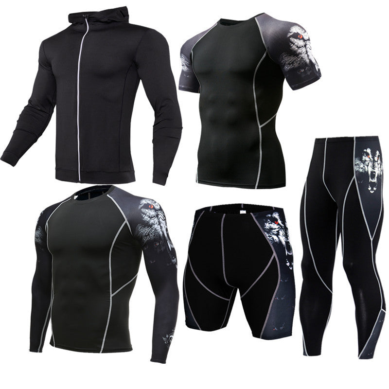 Sportswear quick-drying running suit GreyB Q5 pcs