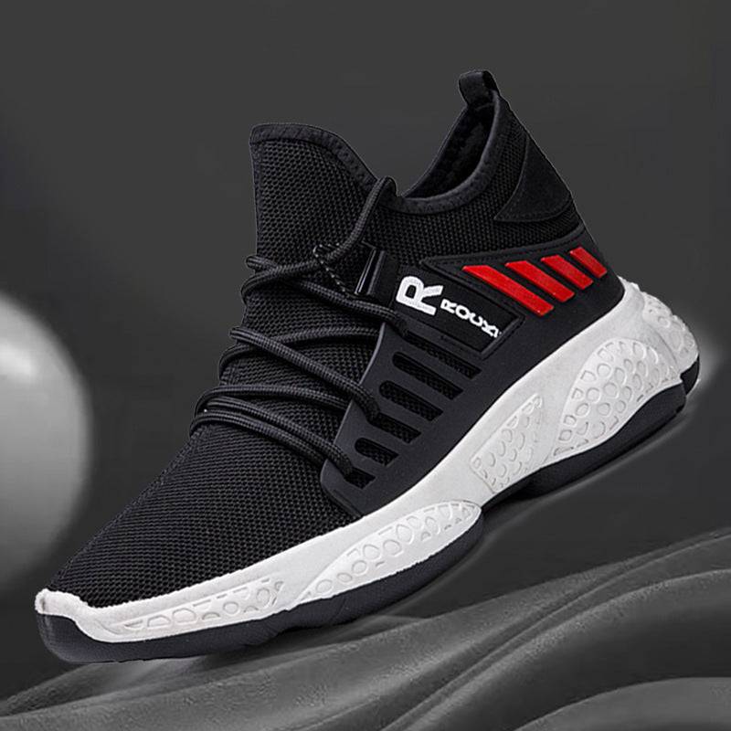 Men Sneakers Breathable Mesh Sports Shoes Black