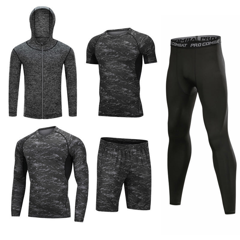 New 5-piece quick drying suit for leisure sports gym 3style