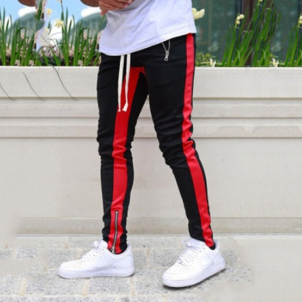 Mens Joggers Casual Pants Sweatpants Red