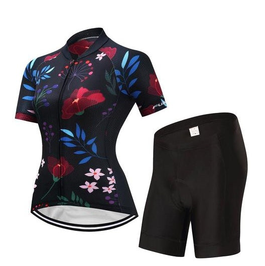 Cycling Kit - BlackFlower Shorts