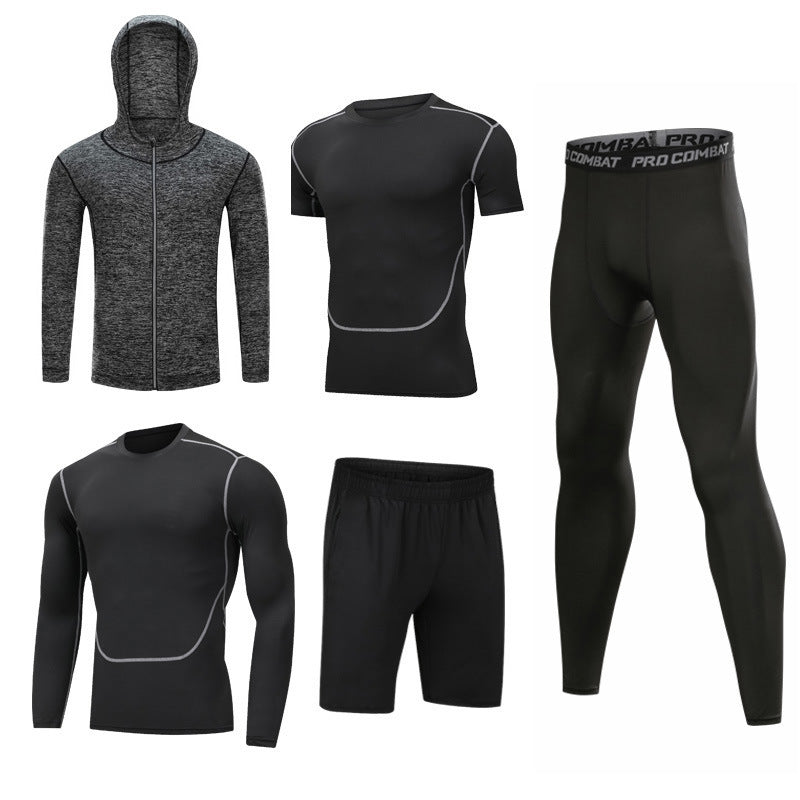 New 5-piece quick drying suit for leisure sports gym 1style