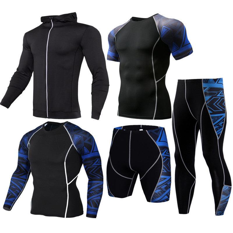 Sportswear quick-drying running suit BlueB Q5 pcs