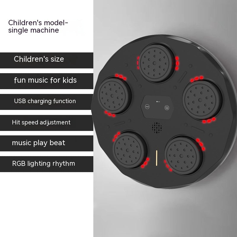 Children's Music Boxing Machine Blue Light Hitting Reaction Boxing Target Intelligent Electronic Wall Target Red Light Without Gloves