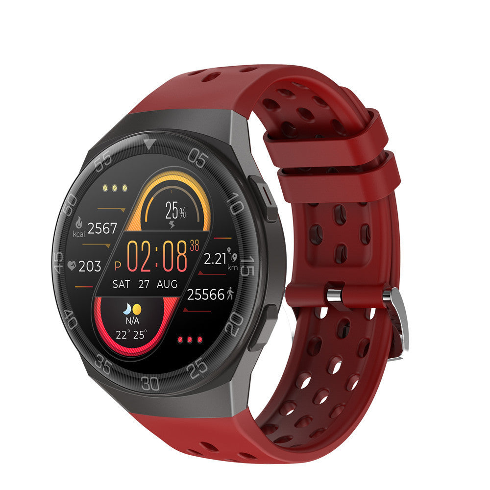 Smart Watch Men's Exercise Heart Rate Sleep Fitness Tracker Red