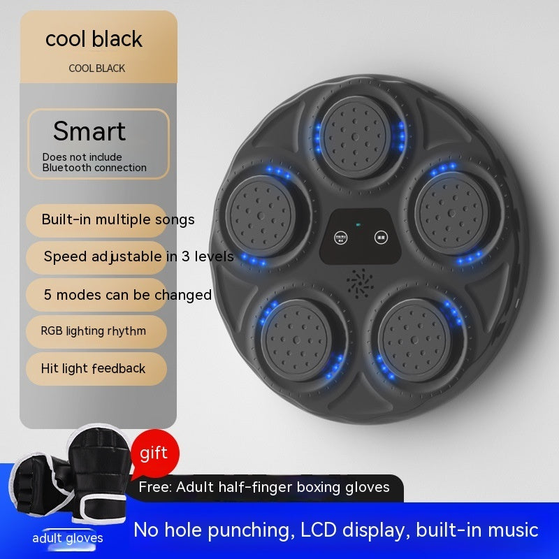 Children's Music Boxing Machine Blue Light Hitting Reaction Boxing Target Intelligent Electronic Wall Target Children With Adult Gloves