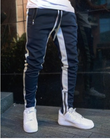 Mens Joggers Casual Pants Sweatpants Blue